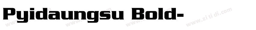 Pyidaungsu Bold字体转换